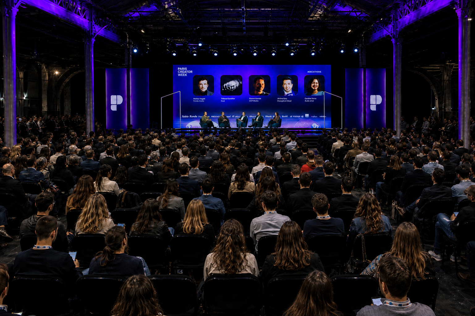 Panel sur la Master Stage avec les sponsors